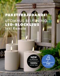 Utomhus LED-Ljuspaket - Isblå inklusive Fjärrkontroll Set av 7