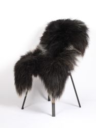 Fårfäll Luxury Black/White 1015, Storlek 100x120cm