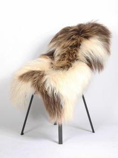 Fårfäll Longhair Cow-Brown 1016, Storlek 100x120cm