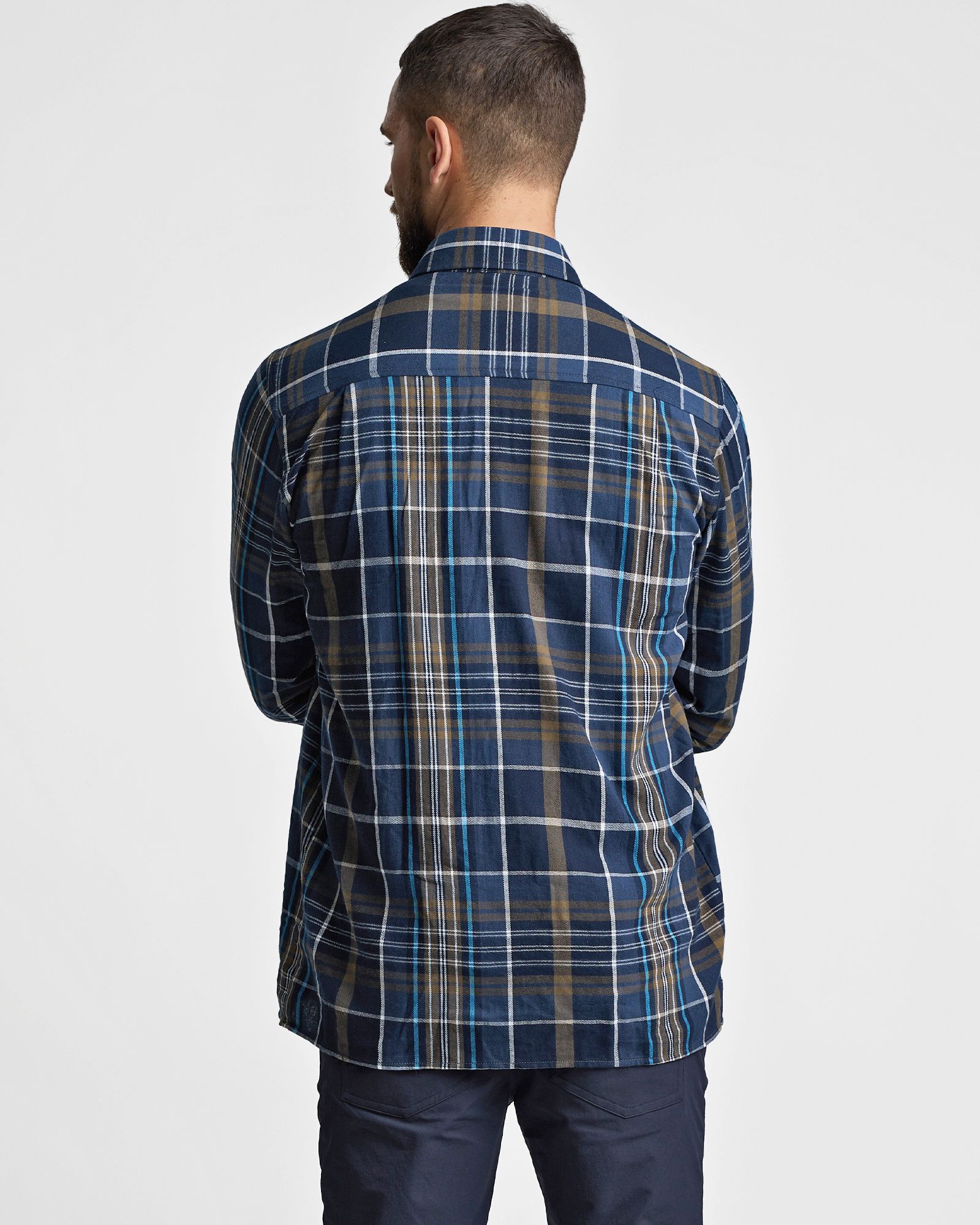Skjorta Woodstock Blue-Brown 3XL-6XL
