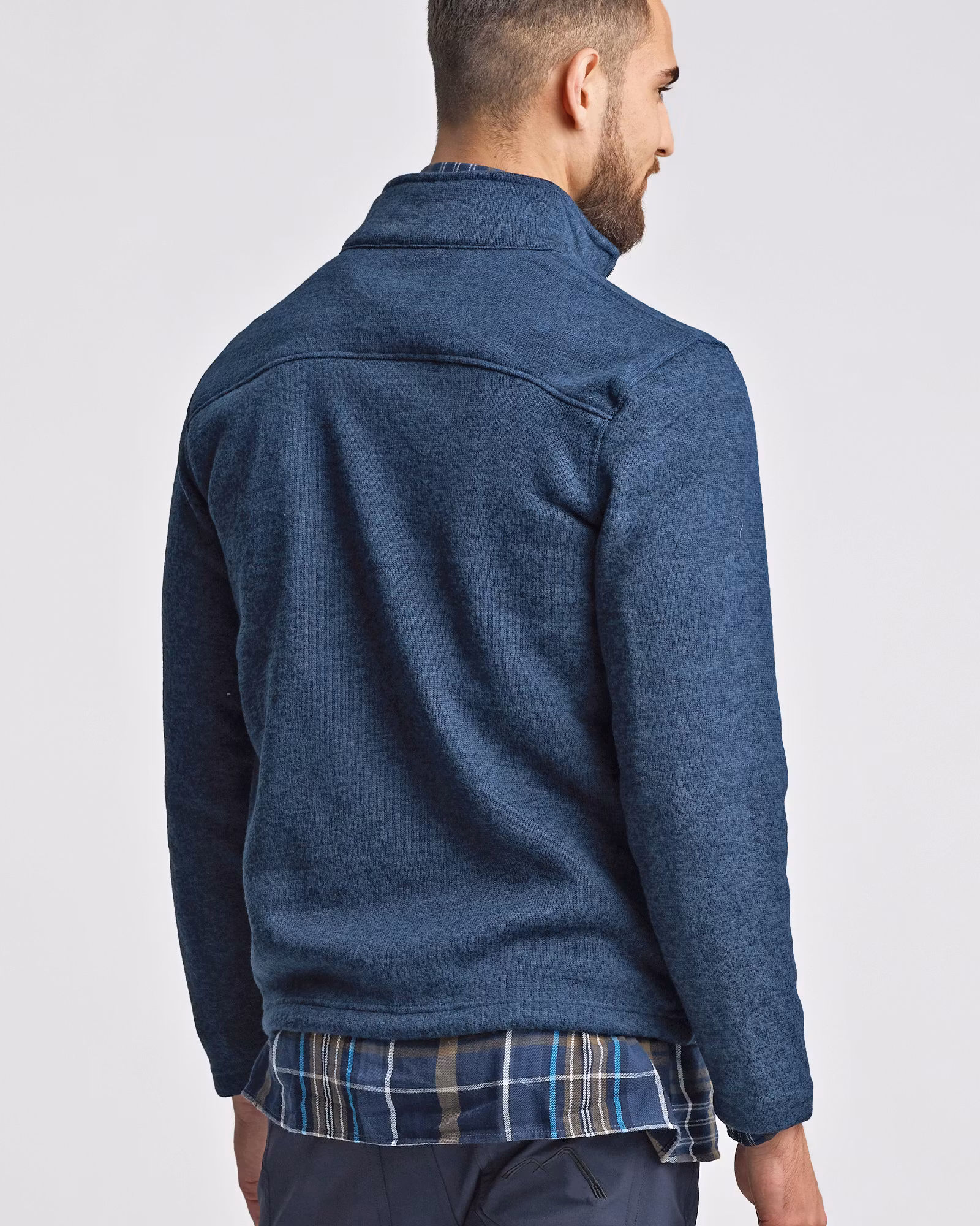 Flatfleece jacka Herr – Light Grey
