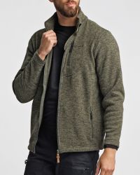 Lätt Flatfleecetröja Herr – Grönmelerad – Finns i 3XL–5XL