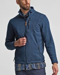 Lätt Flatfleecetröja Herr – Blåmelerad – Finns i 3XL–5XL