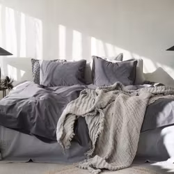 Påslakanset Washed Percale, 3del - Grafit