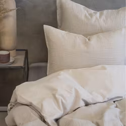 Påslakanset 3 del - Bomullsmuslin, Sand