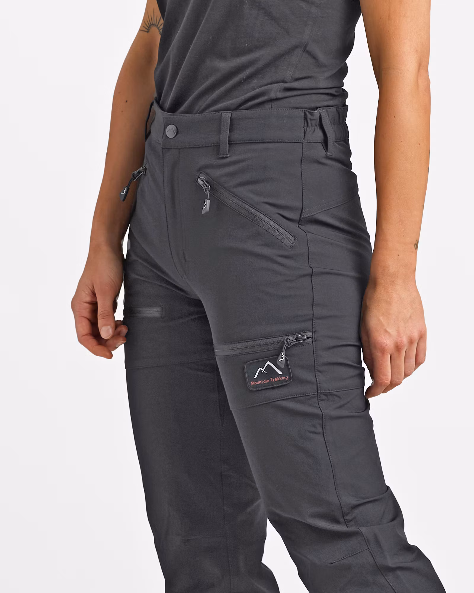 Friluftsbyxa Dam 4-Vägs Stretch – 1D26 Short Fit - Grön