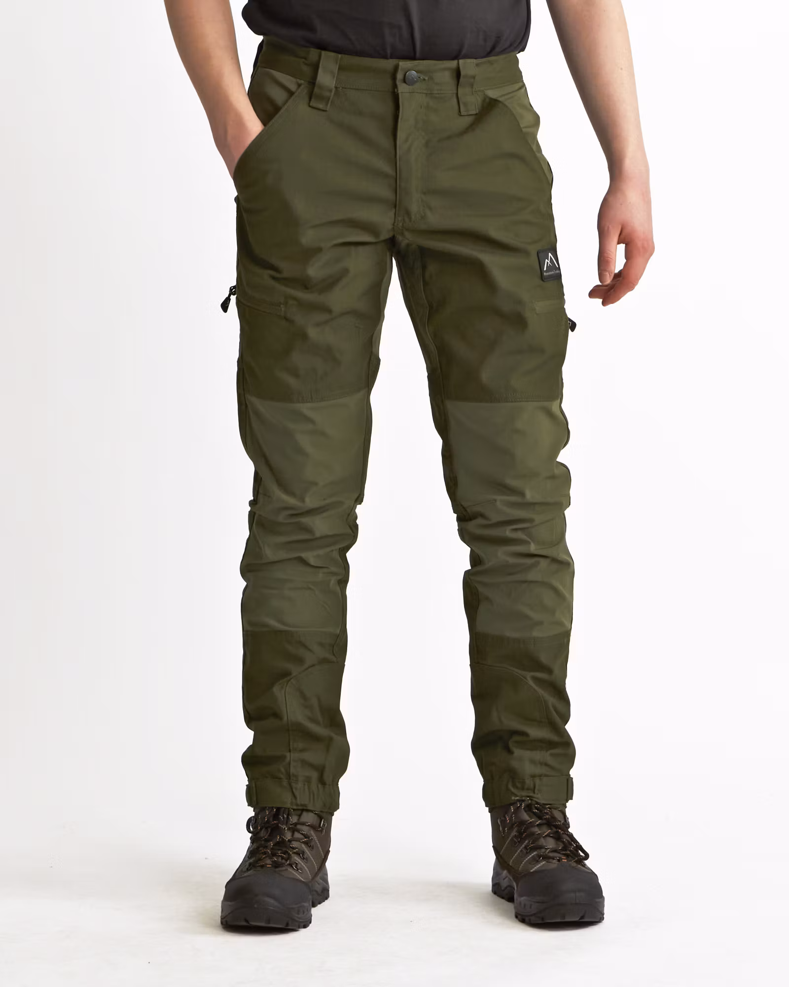 1H24 - Regular Fit Outdoor- & Arbetsbyxa Herr – Duralite & Stretch | Skogsgrön