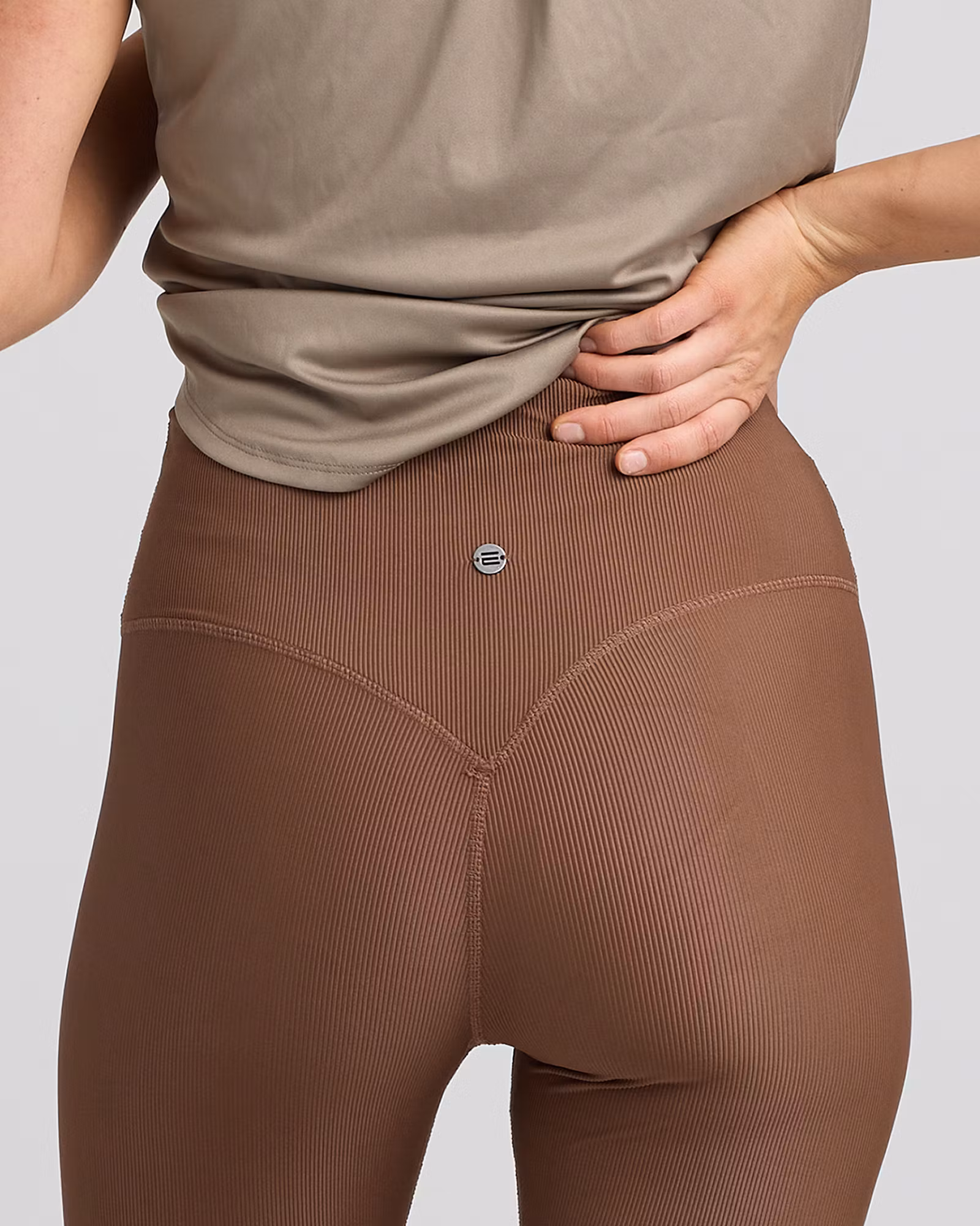 Ribbtights High Waist - Brun