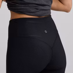 Tights Ribb, High Waist Dam - Svart