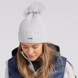 Pom Pom Beanie, Soft Grey