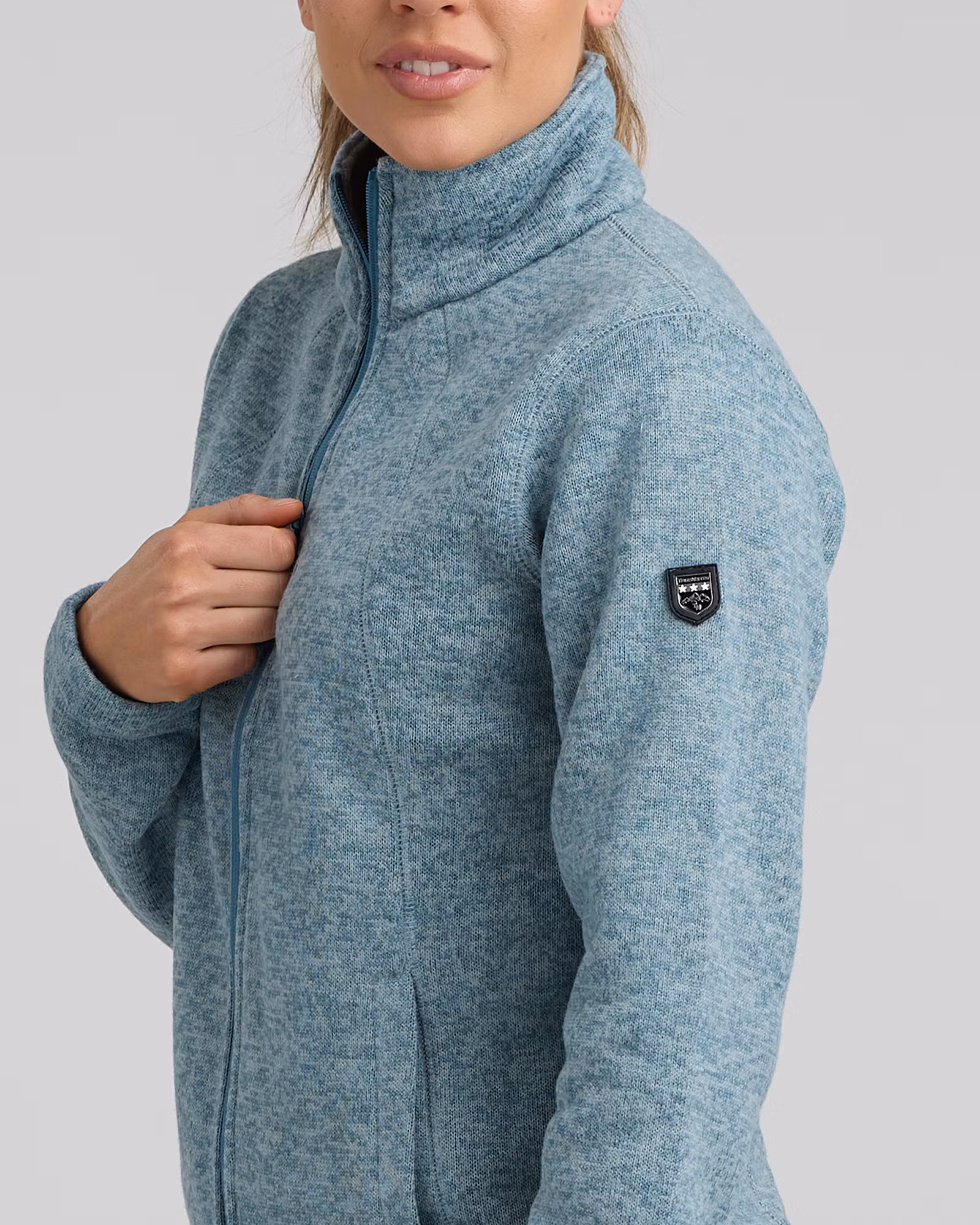 Flatfleece Jacka Dam Stålblå
