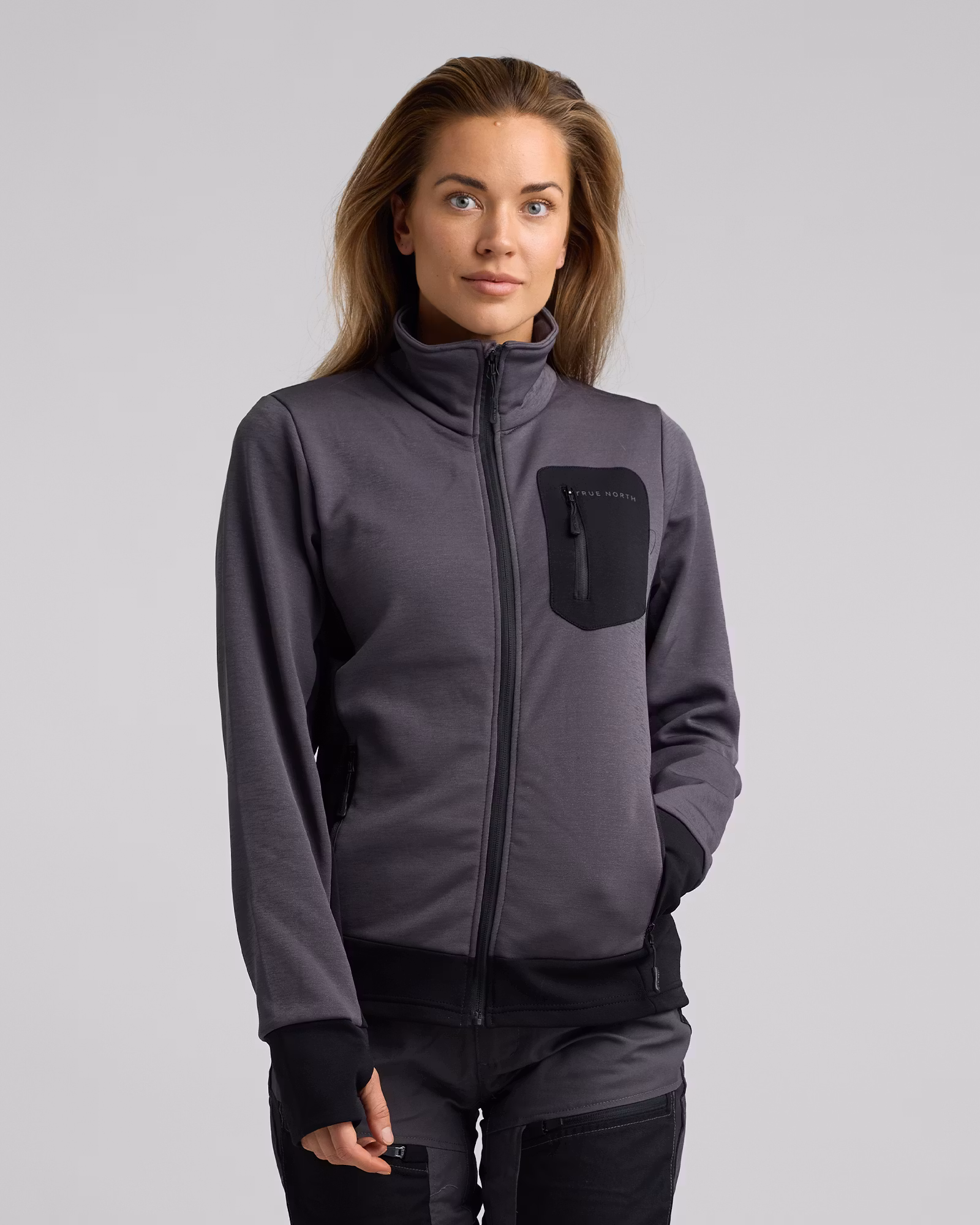 Jacka i Thermal® Stretch Dam, Mörkgrå