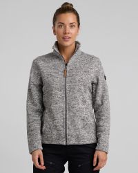 Flatfleece Jacka Dam Grå Melange