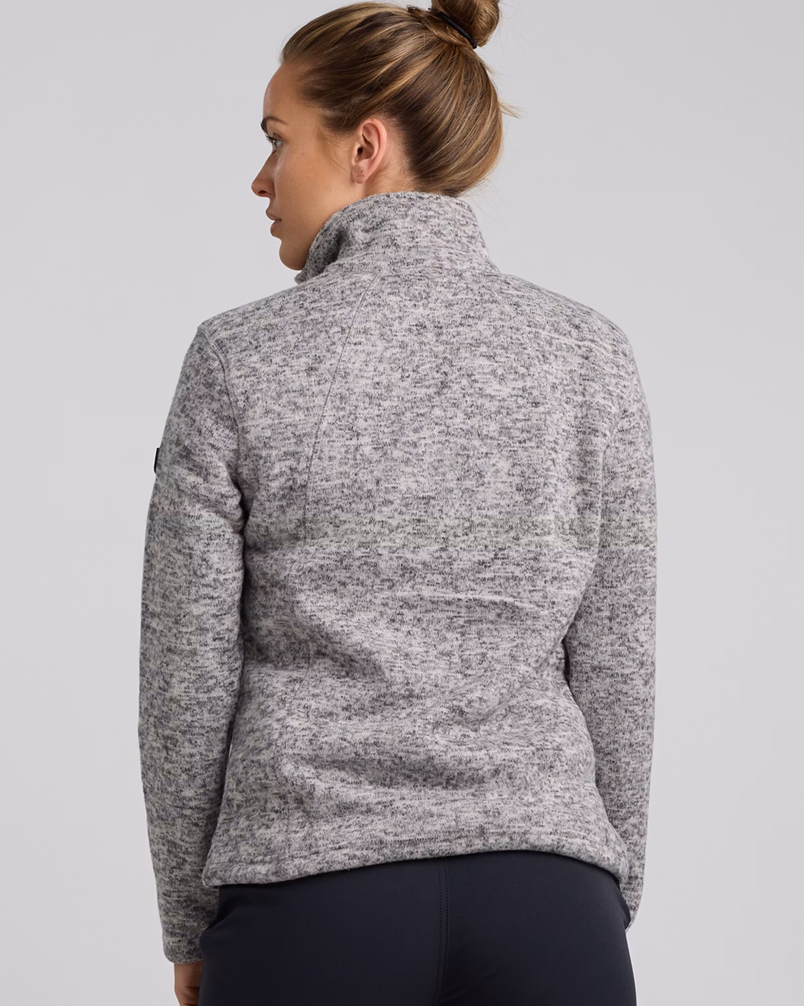 Flatfleece Jacka Dam Grå Melange