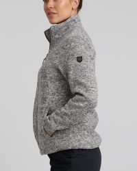 Flatfleece Jacka Dam Grå Melange