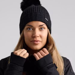 Pom-Pom Beanie, Black