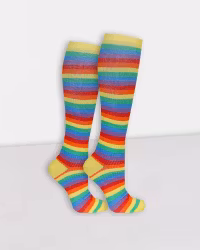 Pride-Rainbow Multi Stödstrumpa 11-14 mmHg Bomull