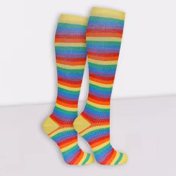 Pride-Rainbow Multi Stödstrumpa 11-14 mmHg Bomull