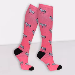Mini-Zebras Cerise Stödstrumpa 11-14 mmHg Bomull