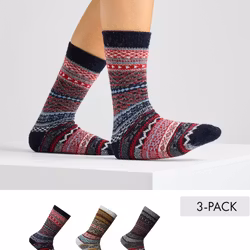 Ullfrotté Sockor, 3pack Eir-Multi | Varm, Mjuk & Komfortabel