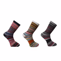 Ullfrotté Sockor, 3pack Eir-Multi | Varm, Mjuk & Komfortabel