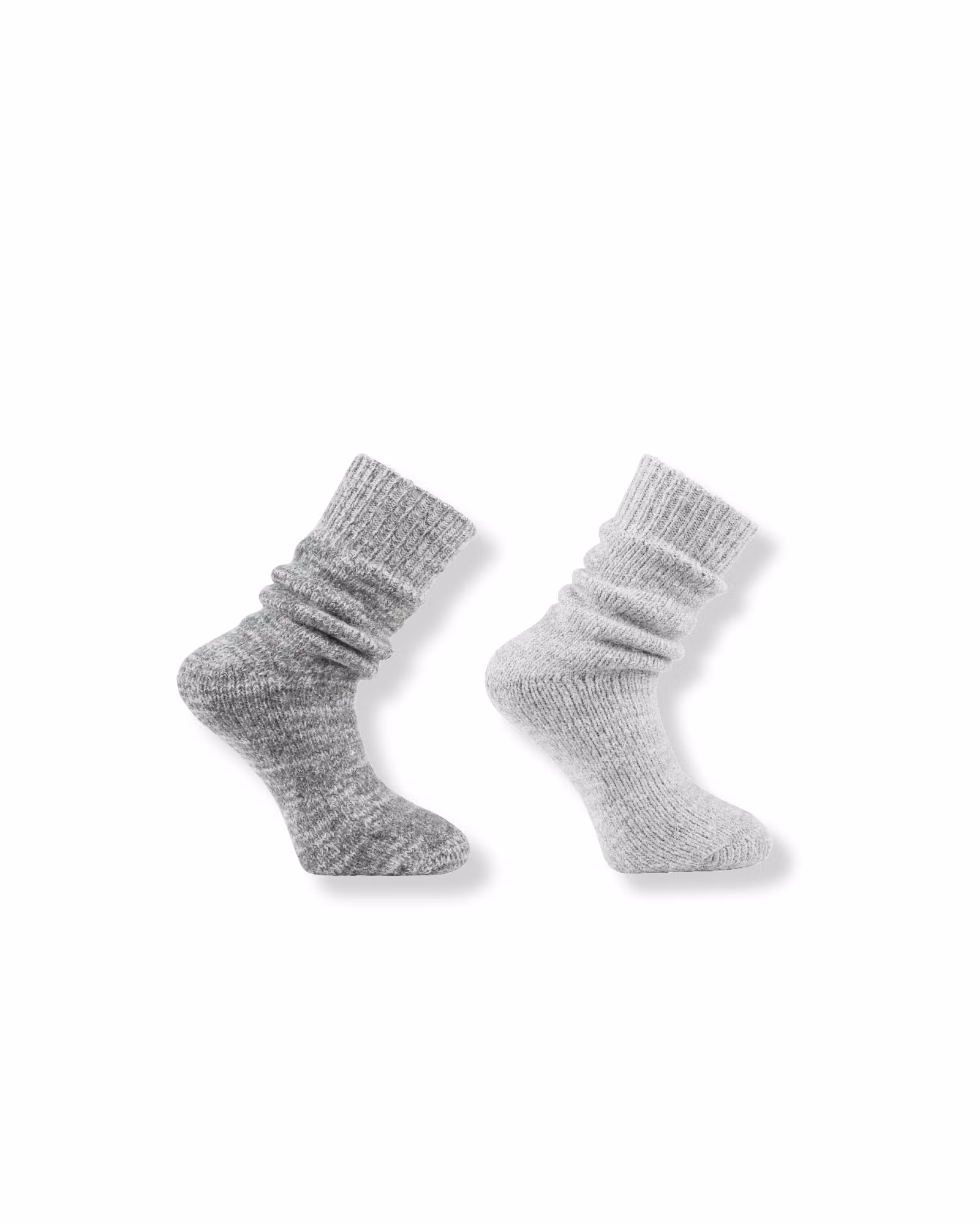 Eskimåsocka i Ull, Grå och ljusgrå 2-par