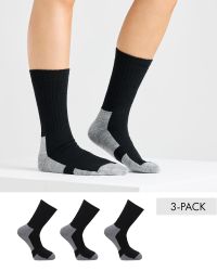 Merinoull Hiking Socks, Svart/Grå 3-Par