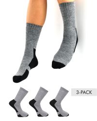 Merinoull Hiking Socks, Grå/Svart 3-par