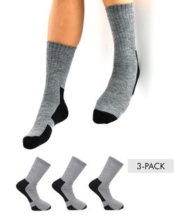 Merinoull Hiking Socks, Grå/Svart 3-par
