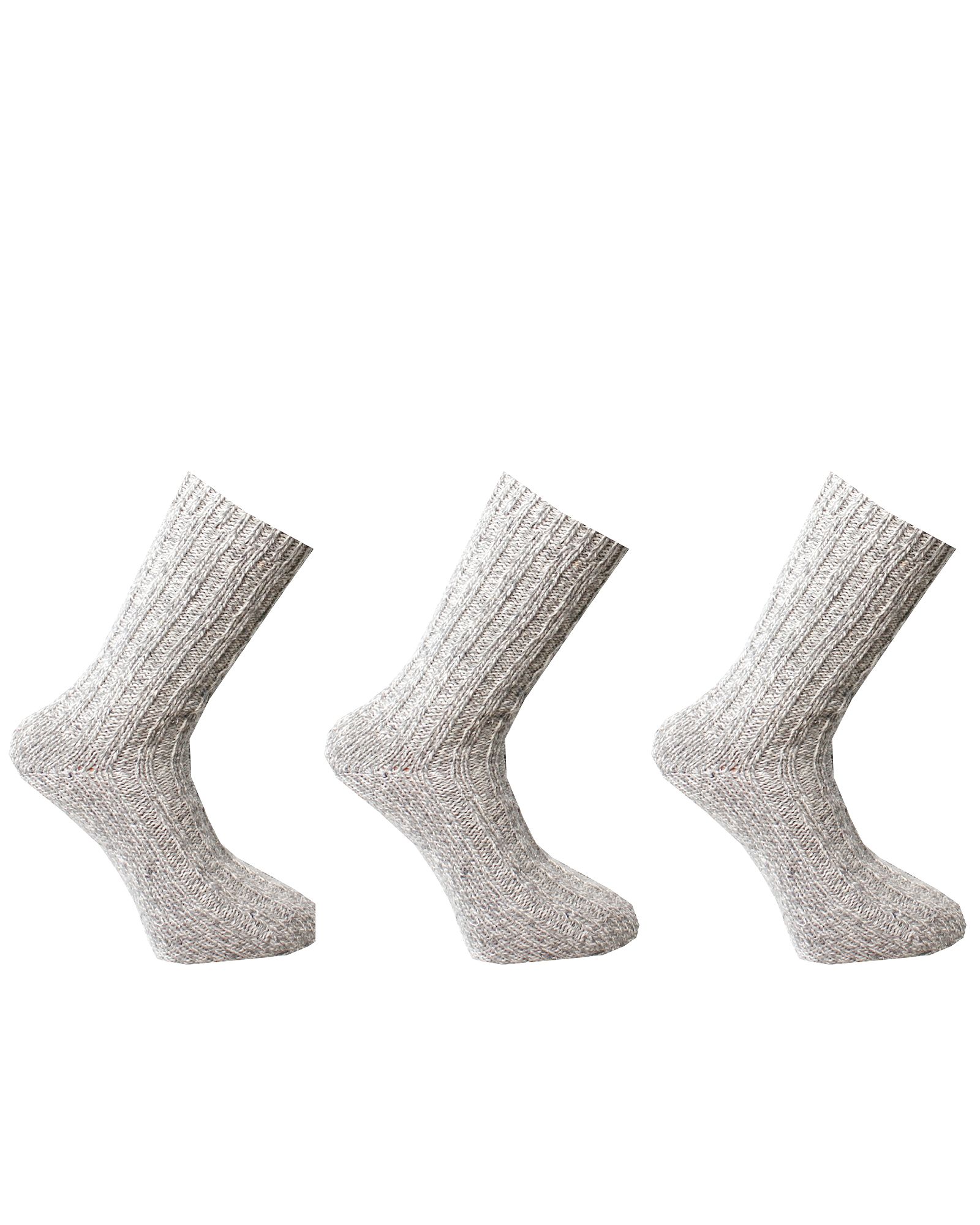 Raggsocka i Ull, Ljusgrå 3-par