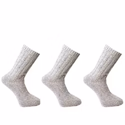 Raggsocka i Ull, Ljusgrå 3-par