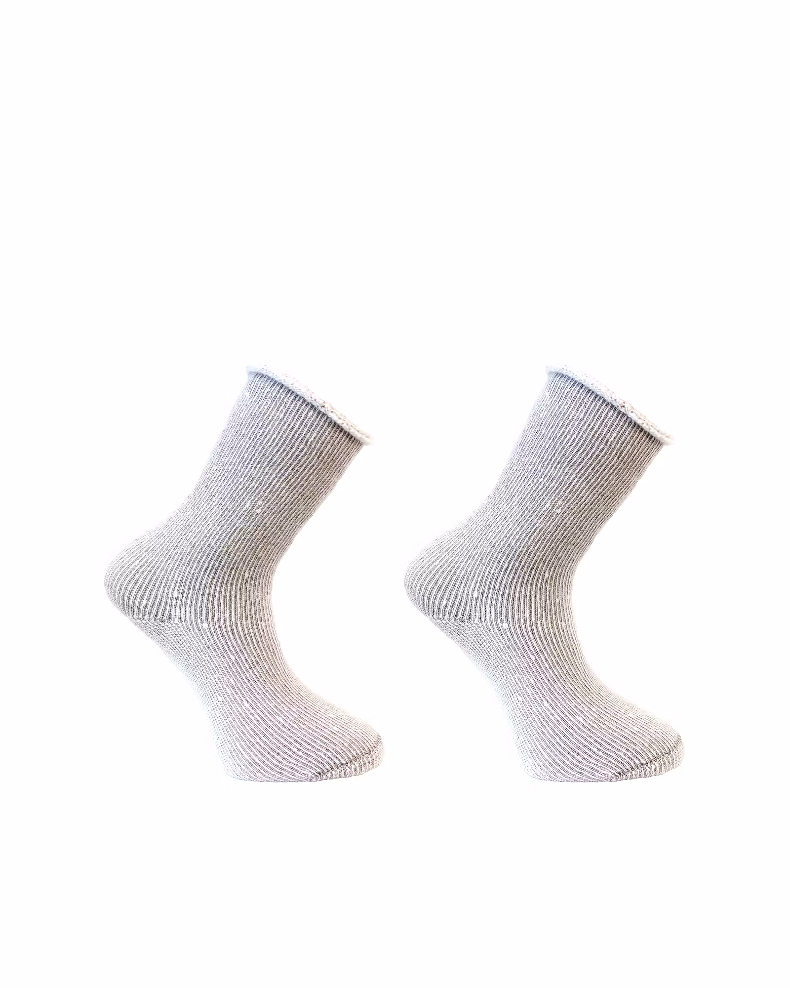 Helfrottéstickade Ullsockor i Cremevit 2-par