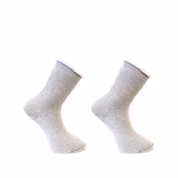 Ullfrotté Sockor, 2par - Beige/Vit