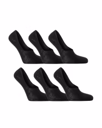 Invisible Socks Bambu, Svarta 6-par