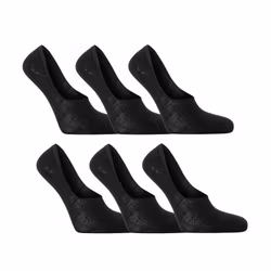 Invisible Socks Bambu, Svarta 6-par