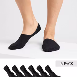 Invisible Socks Bambu, Svarta 6-par