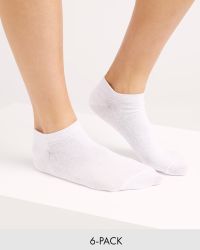 Sneaker Socks Bambu, Vit 6-pack