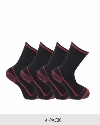 Kraftig Bambusocka Frottésula, Svart/Röd 4-Pack
