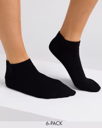 Sneaker's Socks - Utan Tåsöm i Bambu, Svart 6-pack