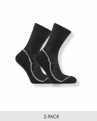 Hiking Wool Socks, Svart 2-Pack