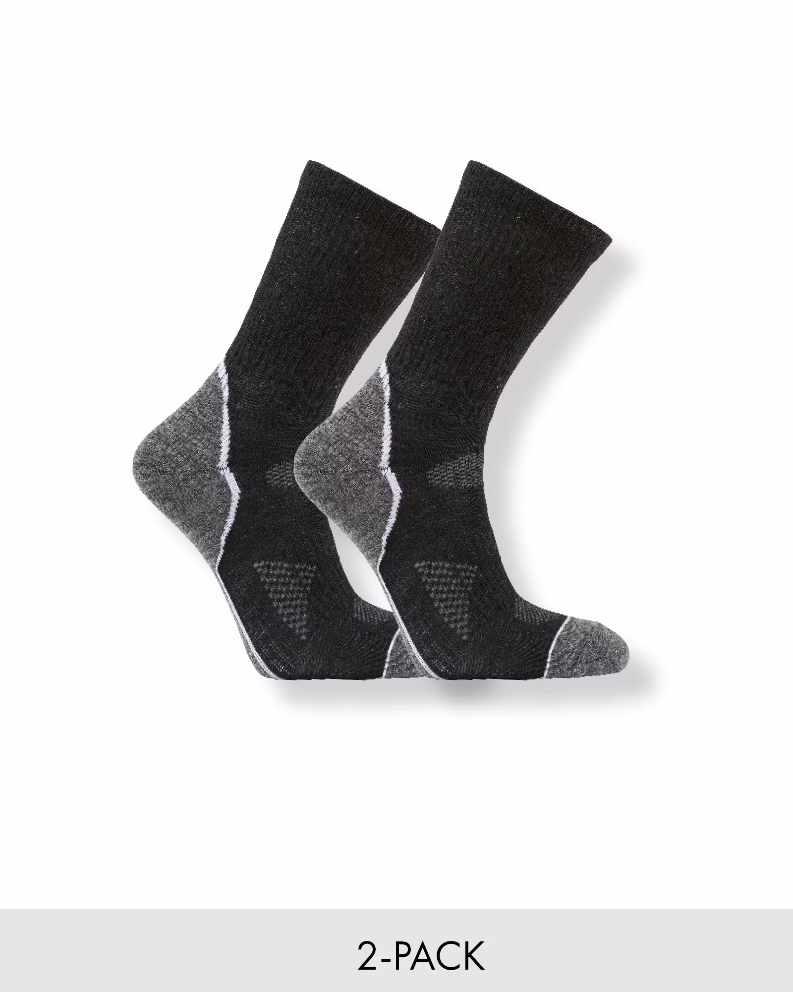 Cross Country Race Ull Socks, Svart/Grå 2-Par