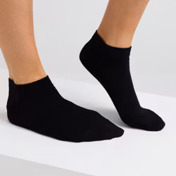 Sneaker Socks Bomull, Svart 9-Par