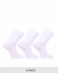 Tennis Socks Frottésula, Vit 6-pack