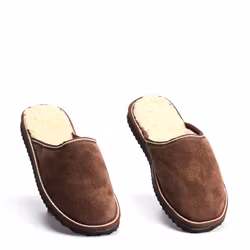 Mocka Slippers i Fårskinn SÄLEN, Brown