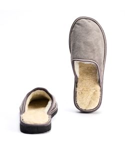 SÄLEN Fårskinn Slippers, Ljusgrå