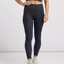 Tights Ribb, High Waist Dam - Svart