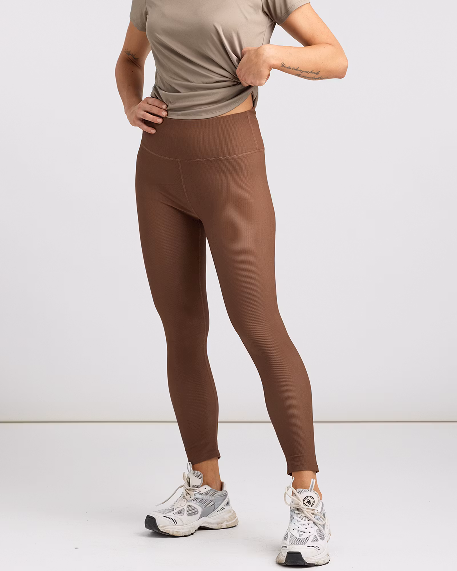Ribbtights High Waist - Brun