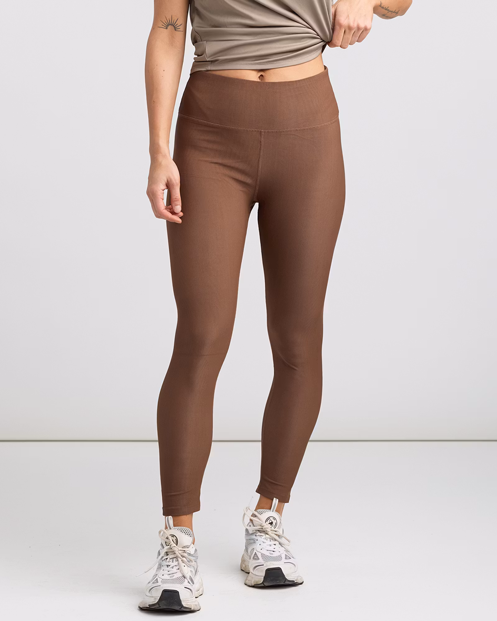 Ribbtights High Waist - Brun