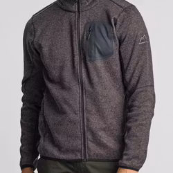 Flatfleece Jacka Herr, Antracit - Mountain Trekking