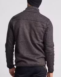 Jacka Flatfleece Herr, Svart-Melange